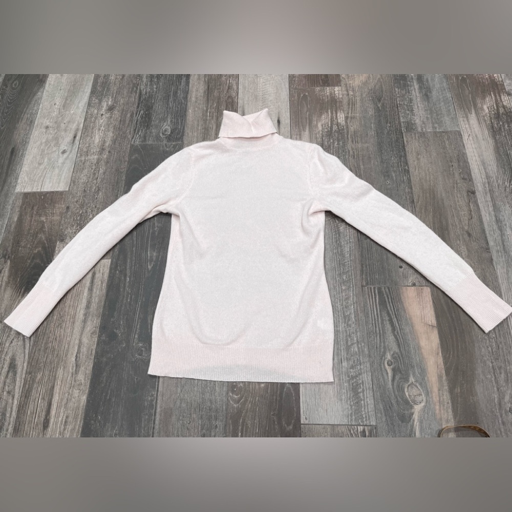 Alex Marie Cashmere Sweater Womens Baby Pink Turtleneck Long Sleeve Pullover sm